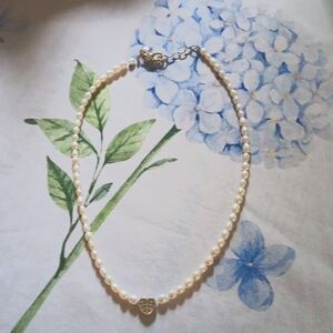 Pearl Necklace with Heart